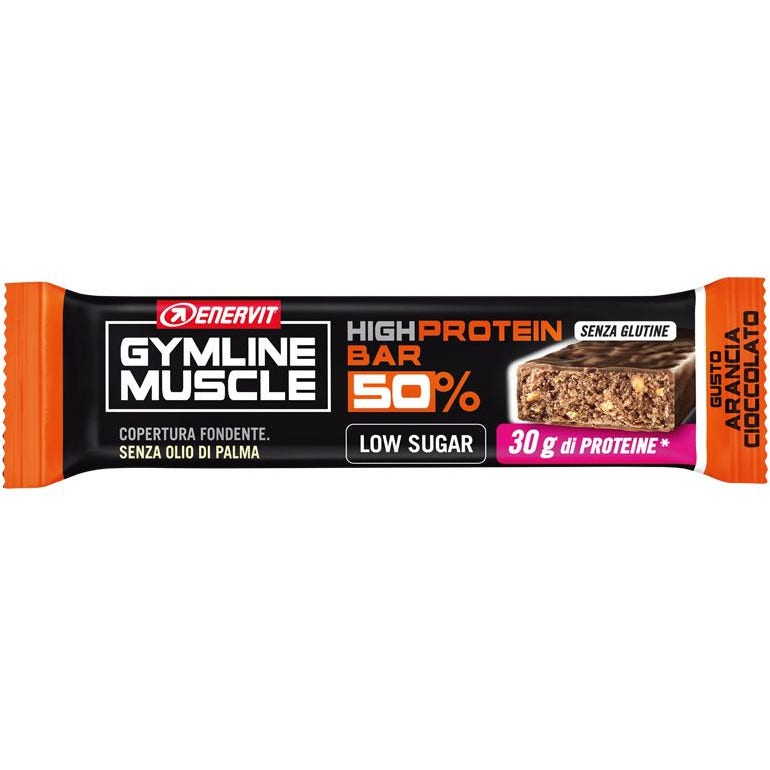Enervit Gymline Muscle Barretta Arancia Cioccolato 50% 1 Pezzo-4