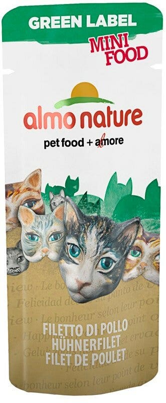 Almo Nature Green Label Mini Food Cibo Umido Filetto Di Pollo Per Gatti Adulti Bustina 3g-2