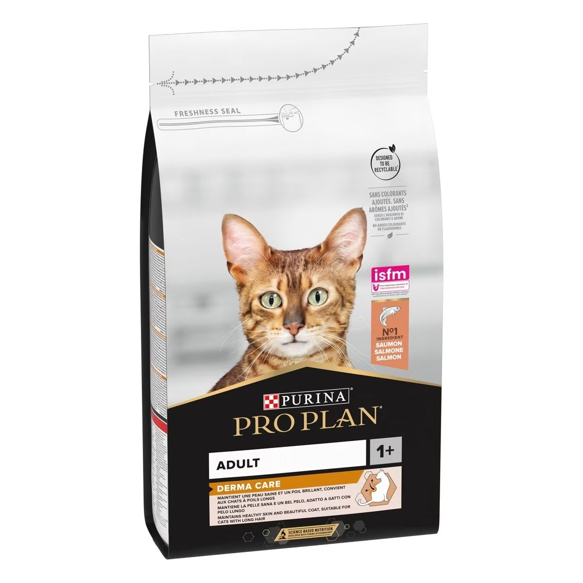Purina Pro Plan Adult 1+ Derma Care Cibo Secco Con Salmone Gatti Adulti Sacco 1,5kg-2