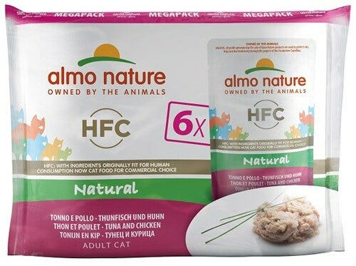 Almo Nature HFC Natural Megapack Cibo Umido Tonno E Pollo Per Gatti Adulti 6x55g-2