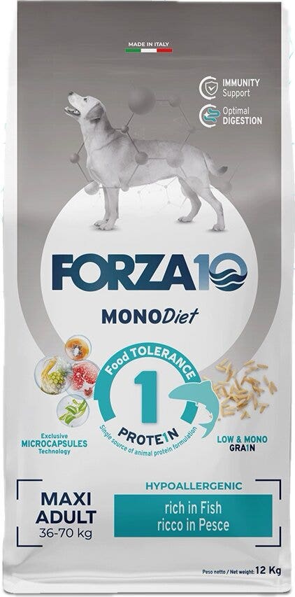 Forza10 Maxi Diet Crocchette Al Pesce Cani Adulti Taglia Grande Sacco 12kg-1