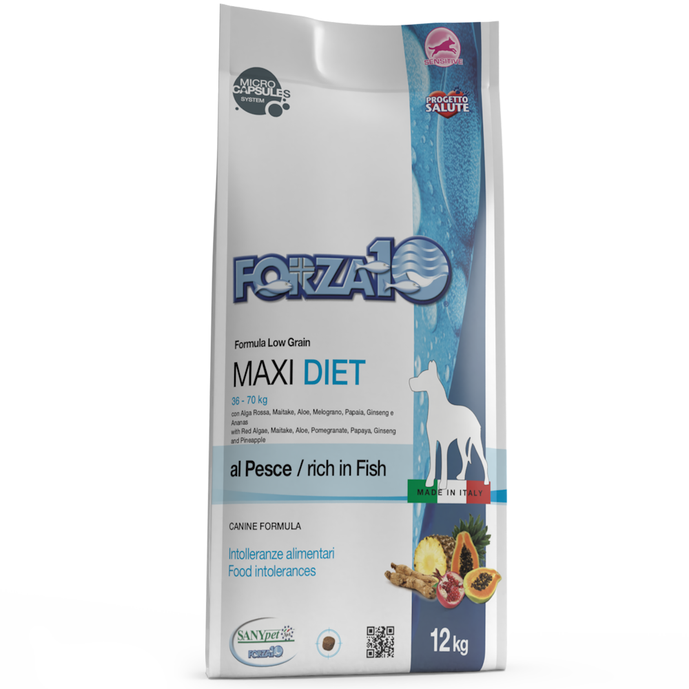 Forza10 Maxi Diet Crocchette Al Pesce Cani Adulti Taglia Grande Sacco 12kg-2