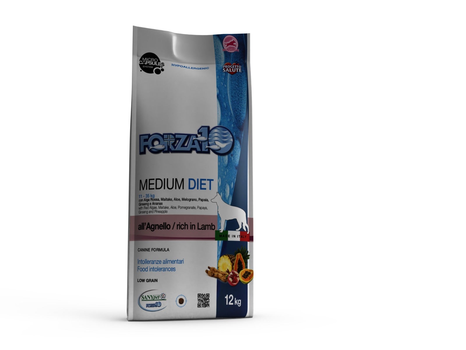 Forza10 Medium Diet Crocchette All'Agnello Cani Adulti Taglia Media Sacco 12kg-2