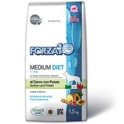 Forza10 Medium Diet Crocchette Al Cervo Con Patate Cani Adulti Taglia Media Sacco 1,5kg-2