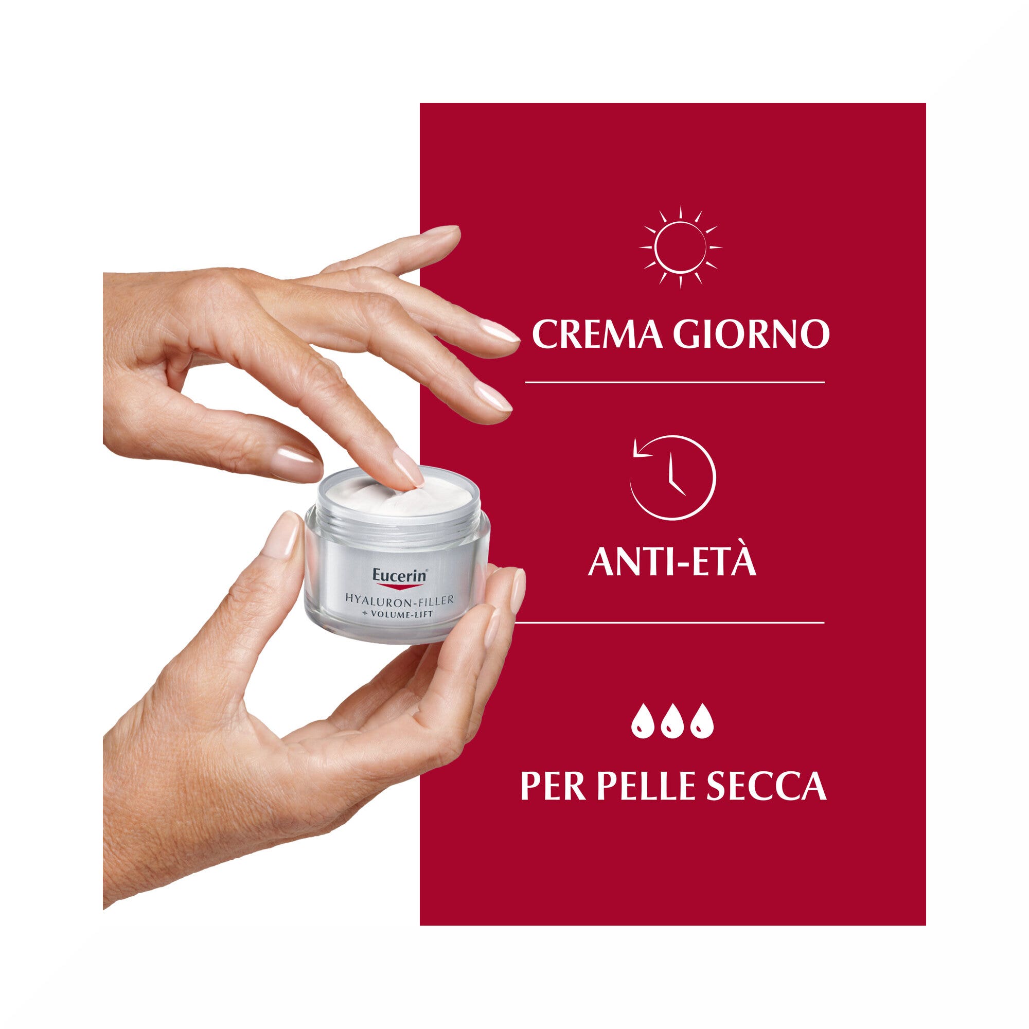 Eucerin Hyaluron-Filler+Volume-Lift Giorno crema antirughe Pelle Secca 50 ml-3
