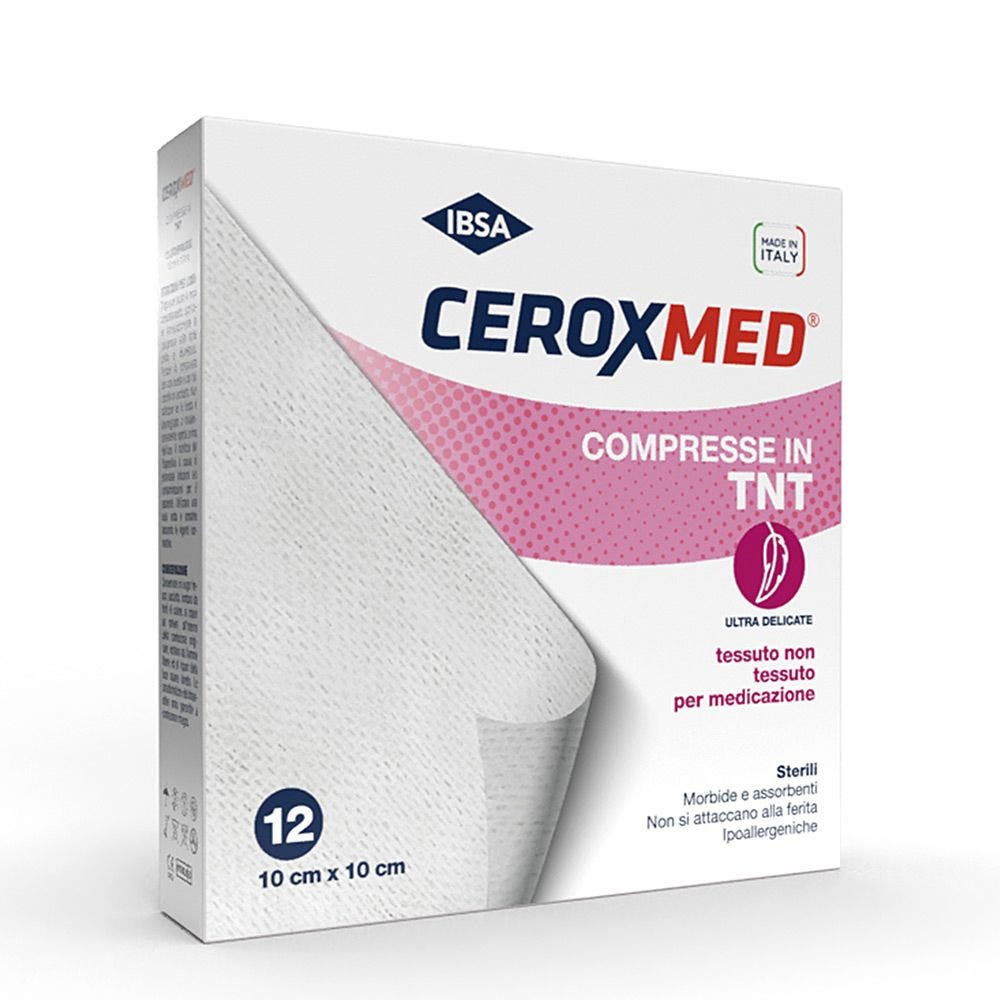 Ceroxmed Garza Compressa in Tessuto Non Tessuto 10x10 cm 12 Pezzi-2