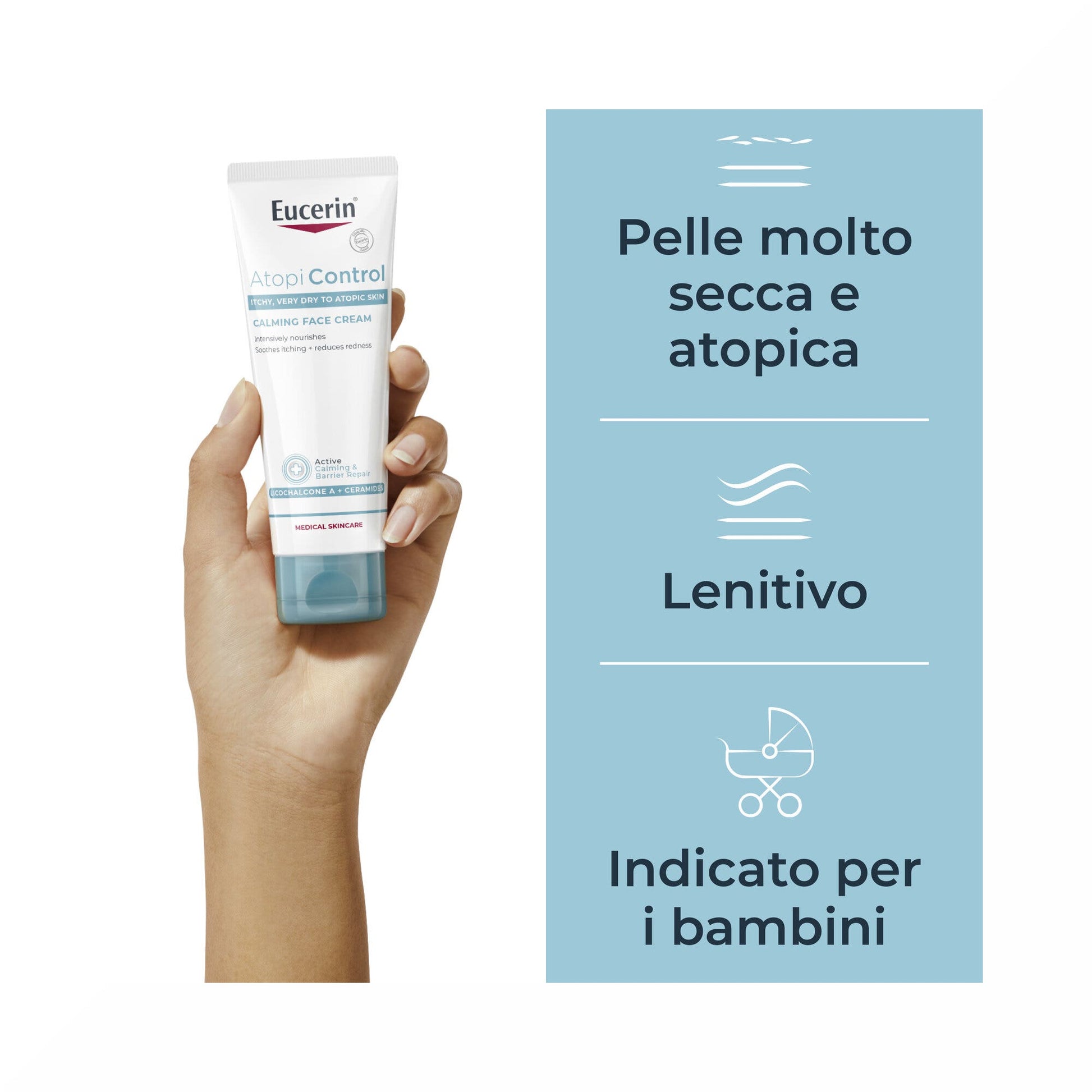 Eucerin AtopiControl Crema Viso 50ml per Pelle Sensibile-3