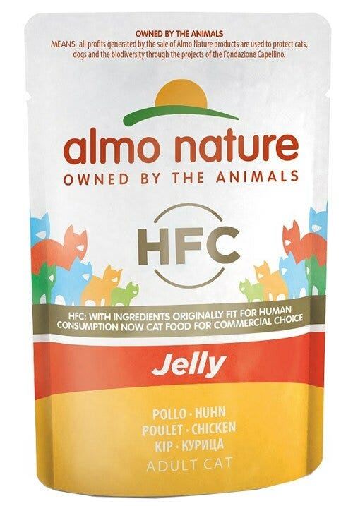 Almo Nature HCF Classic Jelly Con Pollo Umido Per Gatti Adulti Busta 55g-2