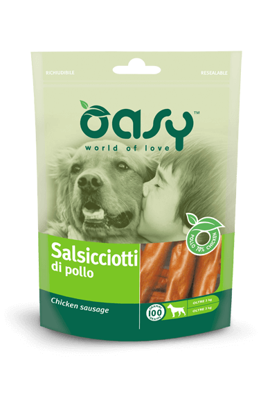 Oasy Salsicciotti Di Pollo Snack Per Cani 100g-1