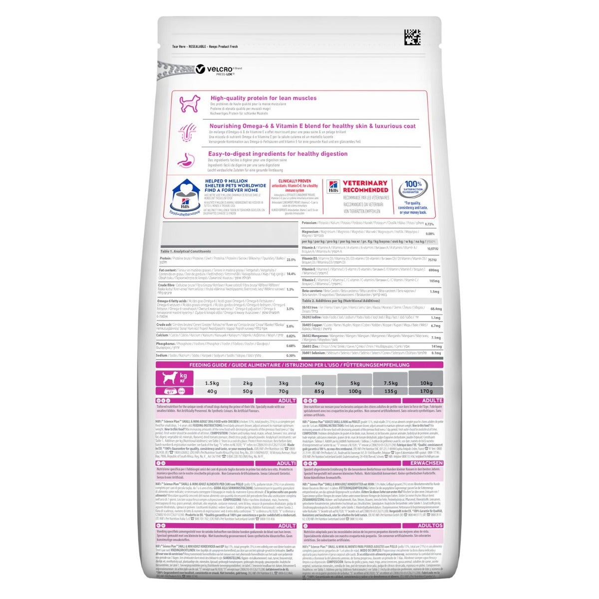 Hill's Science Plan Adult Small E Mini Fino A 10 Kg Per Cani Crocchette Pollo Sacco 1,5kg-1