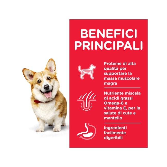 Hill's Science Plan Adult Small E Mini Fino A 10 Kg Per Cani Crocchette Pollo Sacco 1,5kg-3