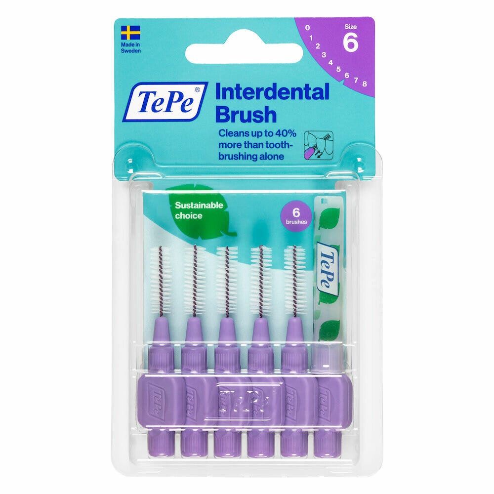 TePe Original Viola Scovolino Per Pulizia Interdentale Misura ISO 6 (filo 1,1 mm) 6 Pezzi-1