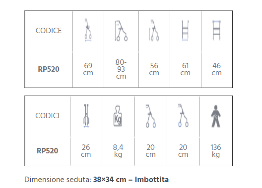 Deambulatore Rollator Alluminio 4 Ruote Con Sedile Mopedia   - 5