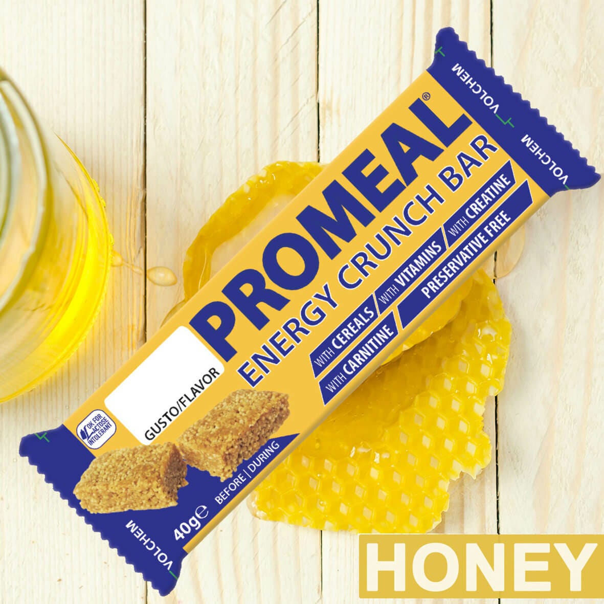 Promeal Energy Crunch Barretta Gusto Miele 40g-1