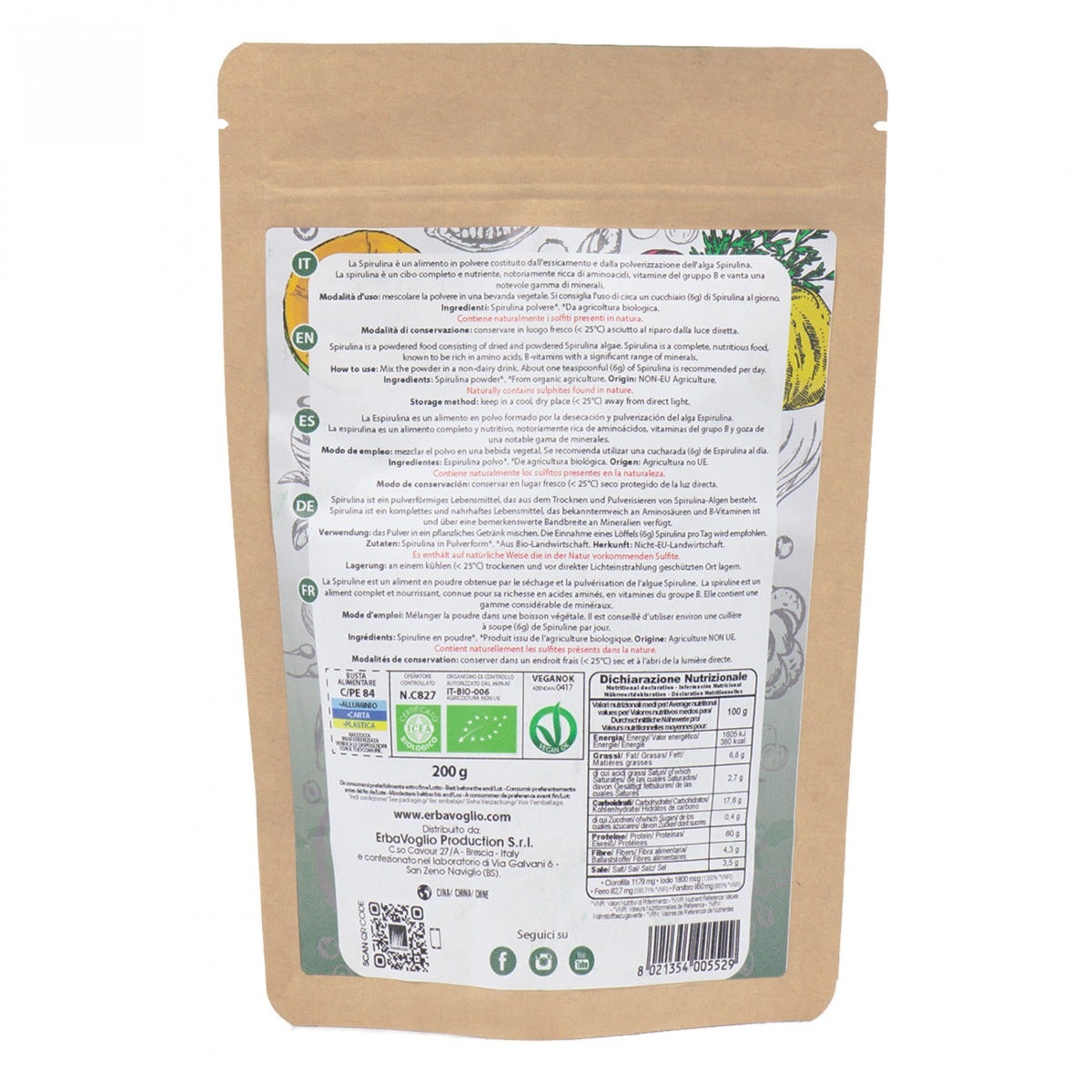 Spirulina Polvere Bio 200g-2