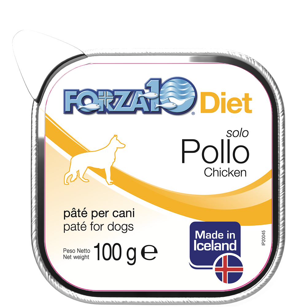 Forza10 Solo Diet Pollo Patè Per Cani Adulti Vaschetta 100g-1