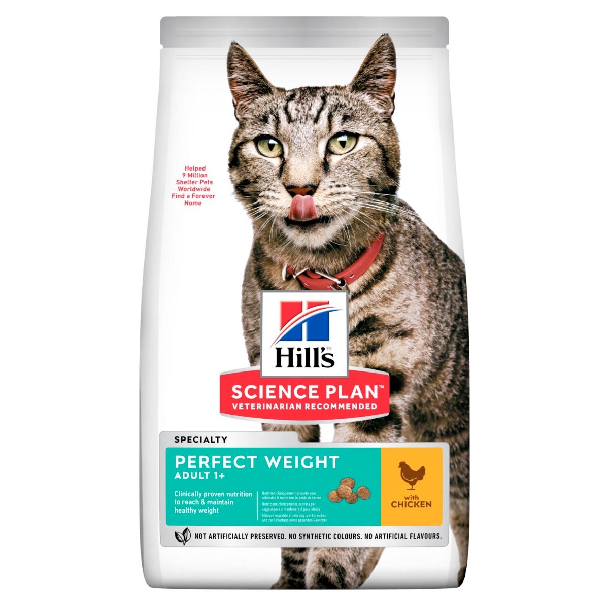 Hill's Science Plan Adult 1+ Anni Perfect Weight Crocchette Pollo Per Gatti Sacco 1,5kg-2