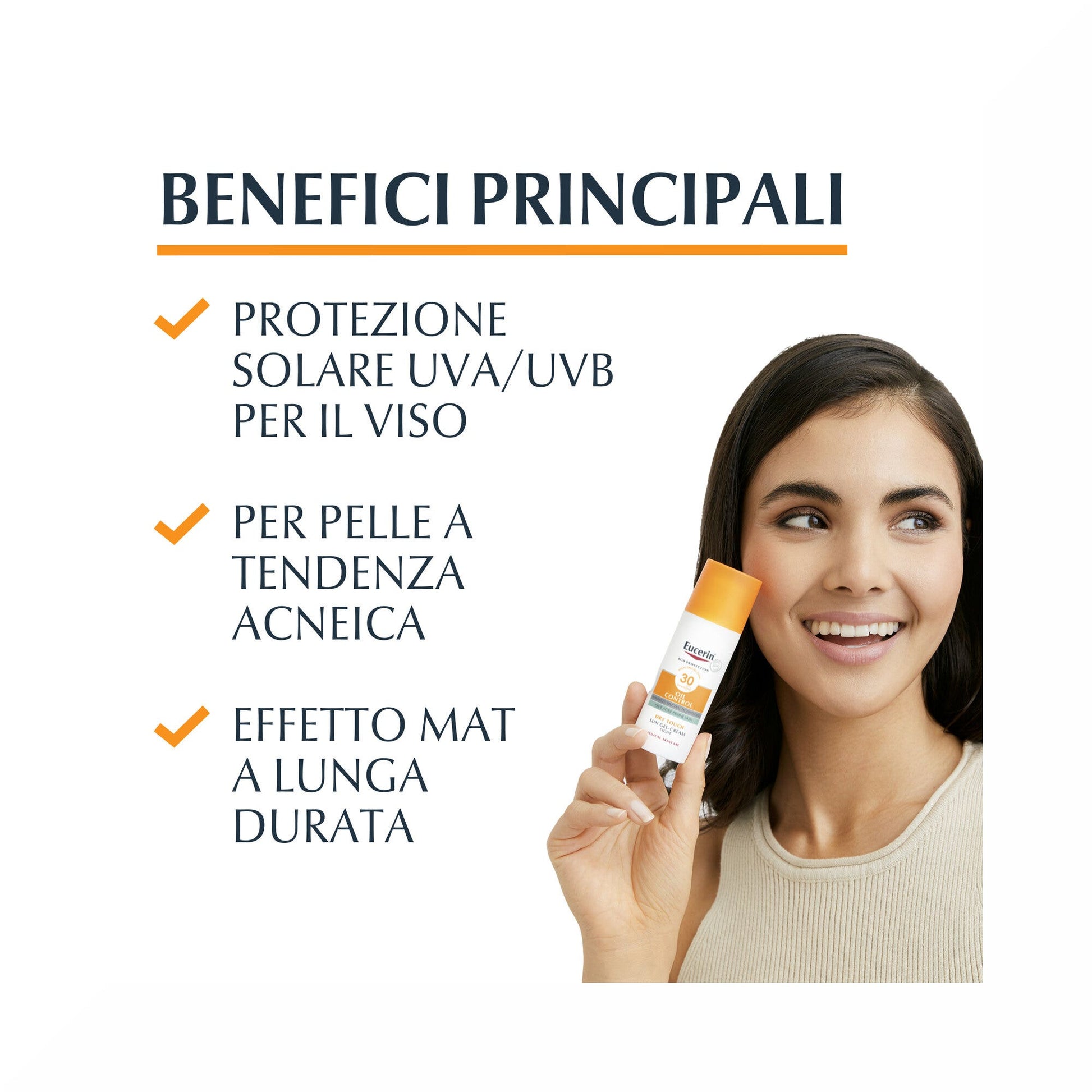 Eucerin Sun Oil Control SPF50+ Gel Crema 50ml Protezione Solare-2