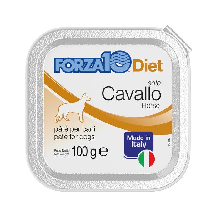 Forza10 Solo Diet Cavallo Paté Per Cani Adulti Vaschetta 100g-1