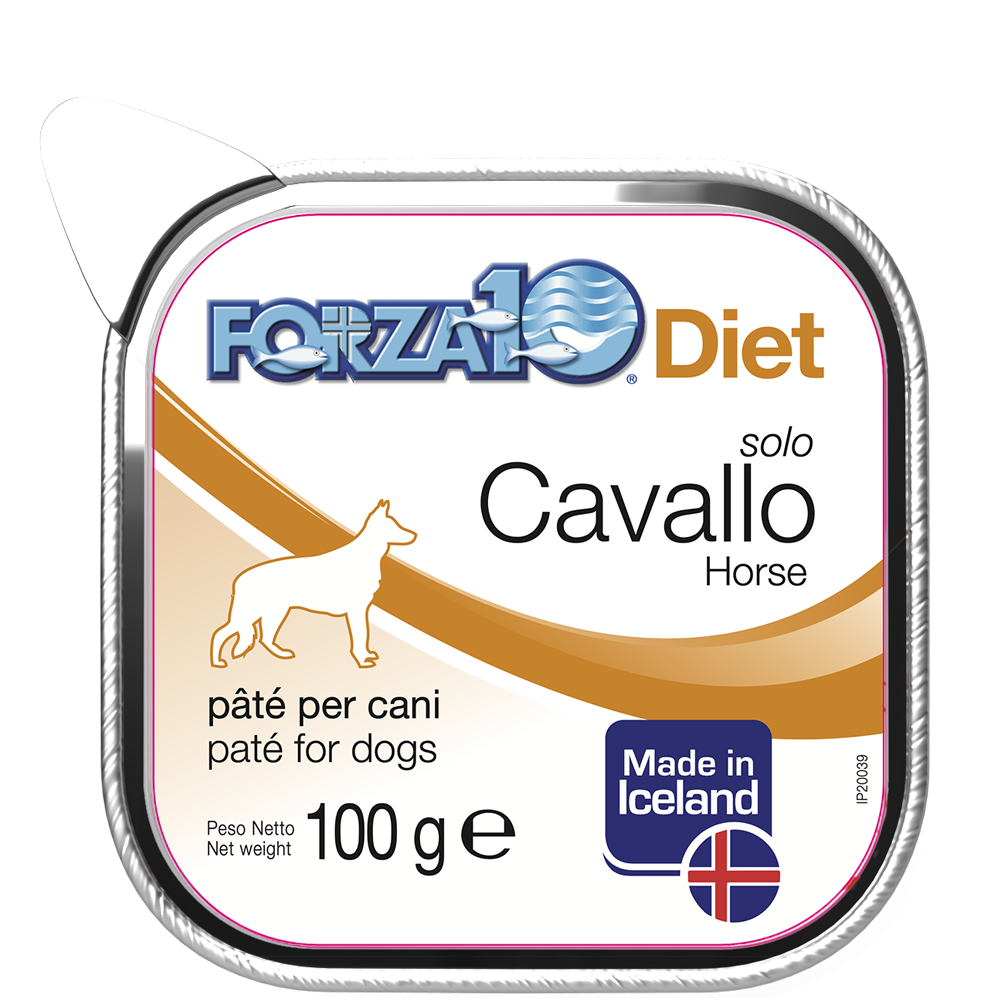 Forza10 Solo Diet Cavallo Paté Per Cani Adulti Vaschetta 100g-1