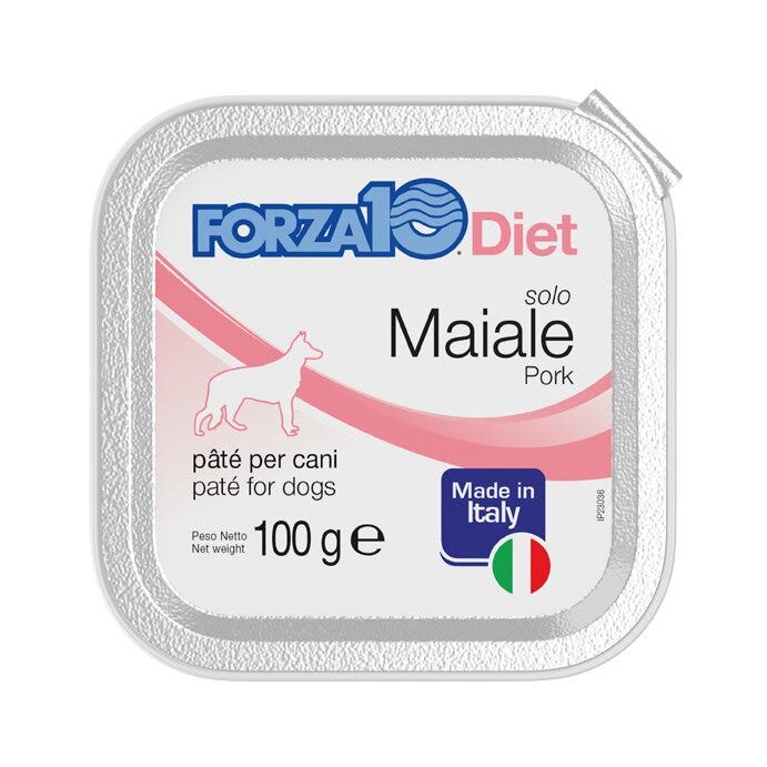 Forza10 Solo Diet Maiale Paté Per Cani Adulti Vaschetta 100g-1