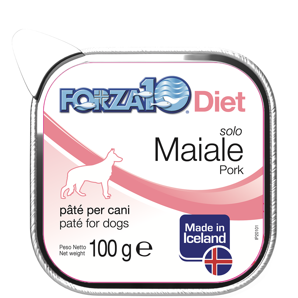 Forza10 Solo Diet Maiale Paté Per Cani Adulti Vaschetta 100g-1