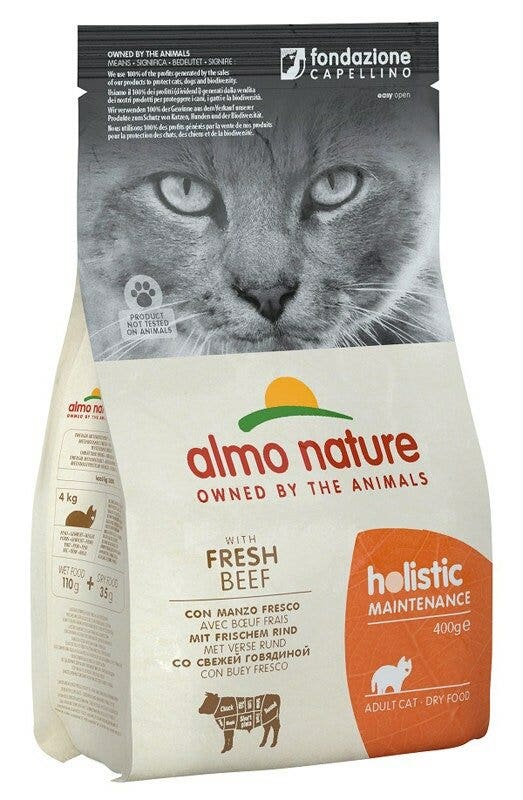 Almo Nature Holistic Maintenance Manzo Fresco E Riso Cibo Secco Per Gatti Adulti Sacco 400g-2