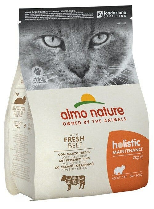 Almo Nature Holistic Maintenance Manzo Fresco E Riso Cibo Secco Per Gatti Adulti Sacco 2kg-2