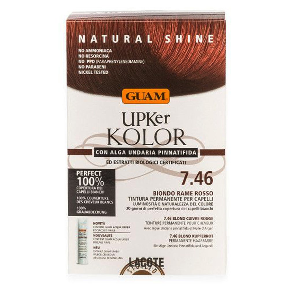 Guam Upker Kolor Tinta Capelli 7,46 Biondo Rame Rosso-4