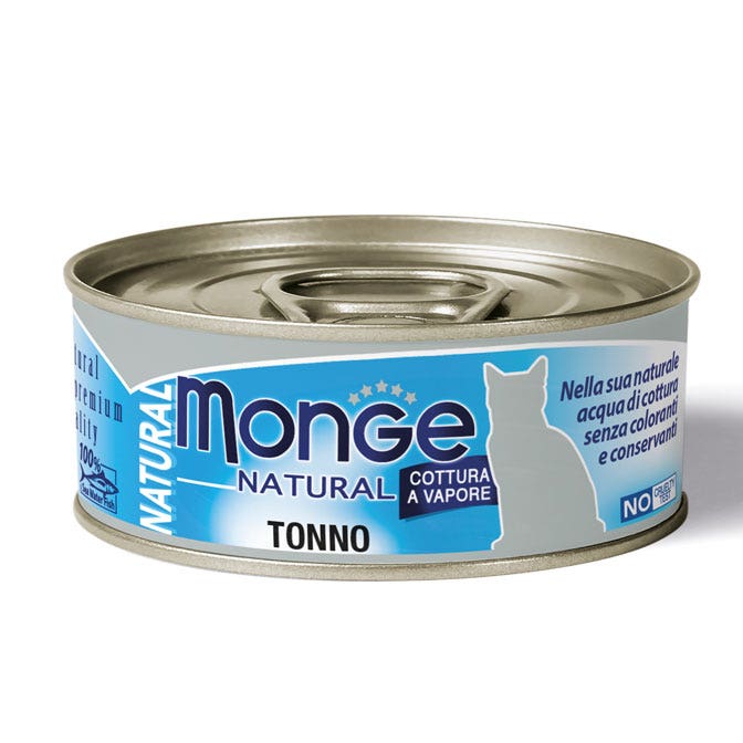 Monge Natural Pezzetti di Tonno Cibo Umido Per Gatti Adulti 80g-1