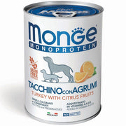 Monge Monoprotein Tacchino Con Agrumi Cibo Umido Per Cani Adulti 400g-1