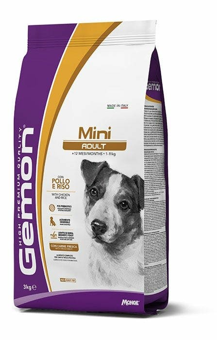 Gemon Mini Adult Con Pollo E Riso Cibo Secco Cani Adulti Taglia Mini Sacco 3kg-2
