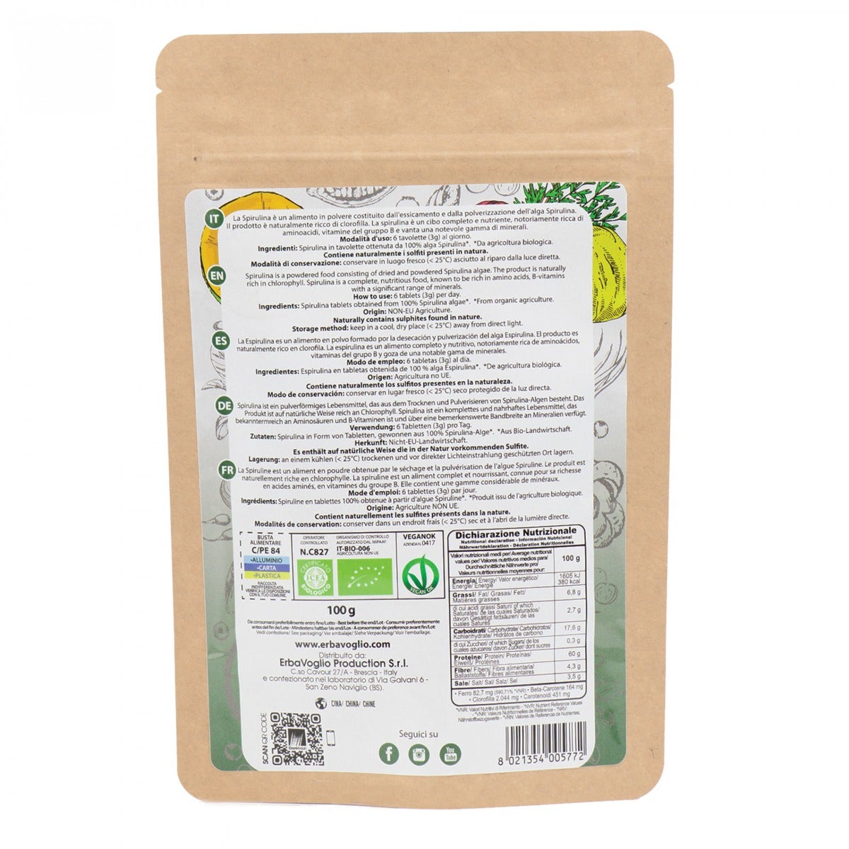 Tavolette Di Spirulina Bio 100g-4