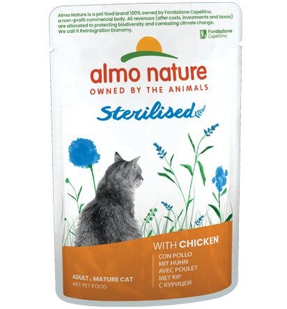 Almo Nature Sterilised Cibo Umido Con Pollo Per Gatti Adulti Sterilizzati Bustina 70g-2