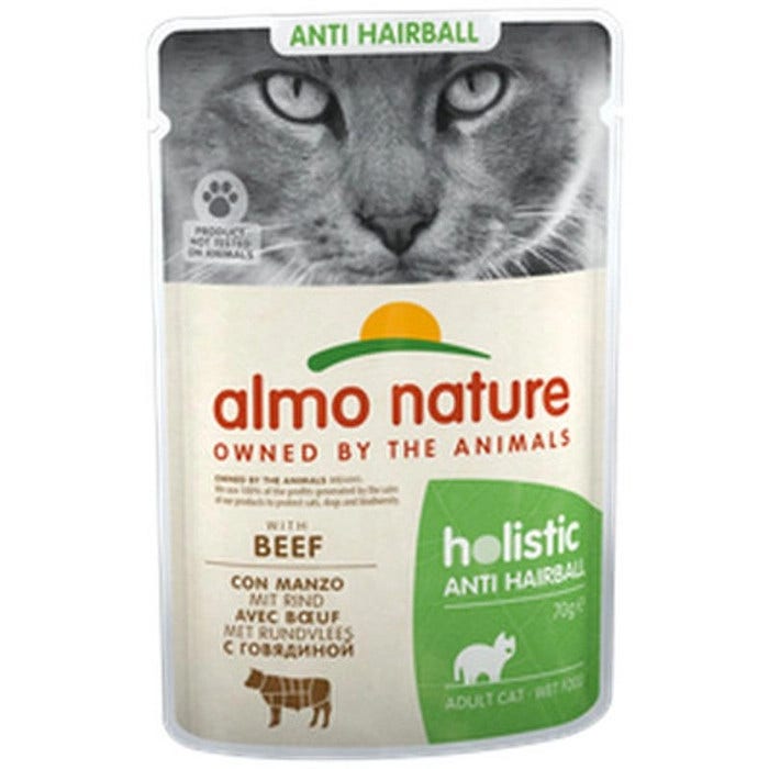 Almo Nature Anti Hairball Cibo Umido Manzo Per Gatti Adulti Bustina 70g-2