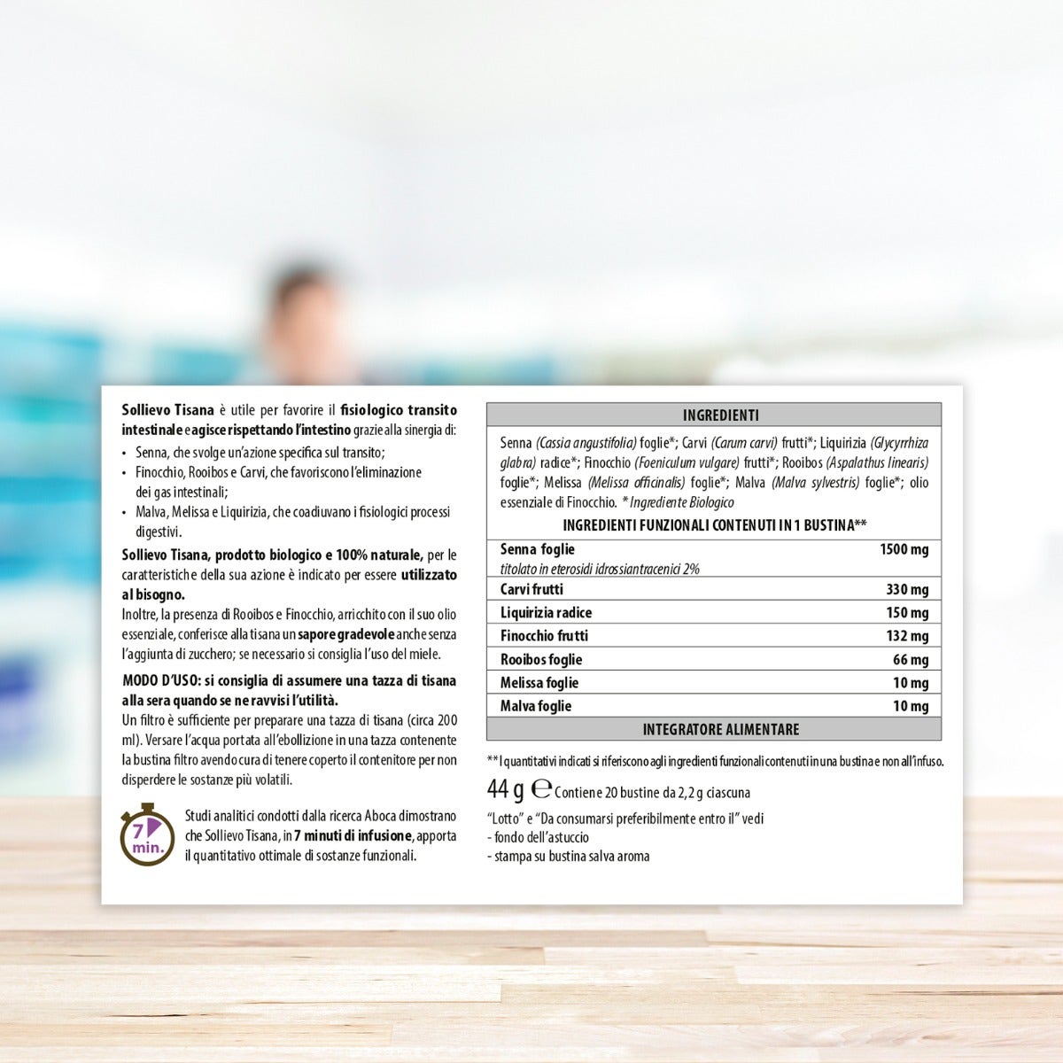 Aboca Sollievo Bio Tisana  Benessere Naturale 20 Filtri 44g-8