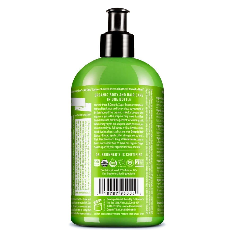 Dr. Bronner's Sapone Di Zucchero Bio Lemongrass&Lime 355ml-2
