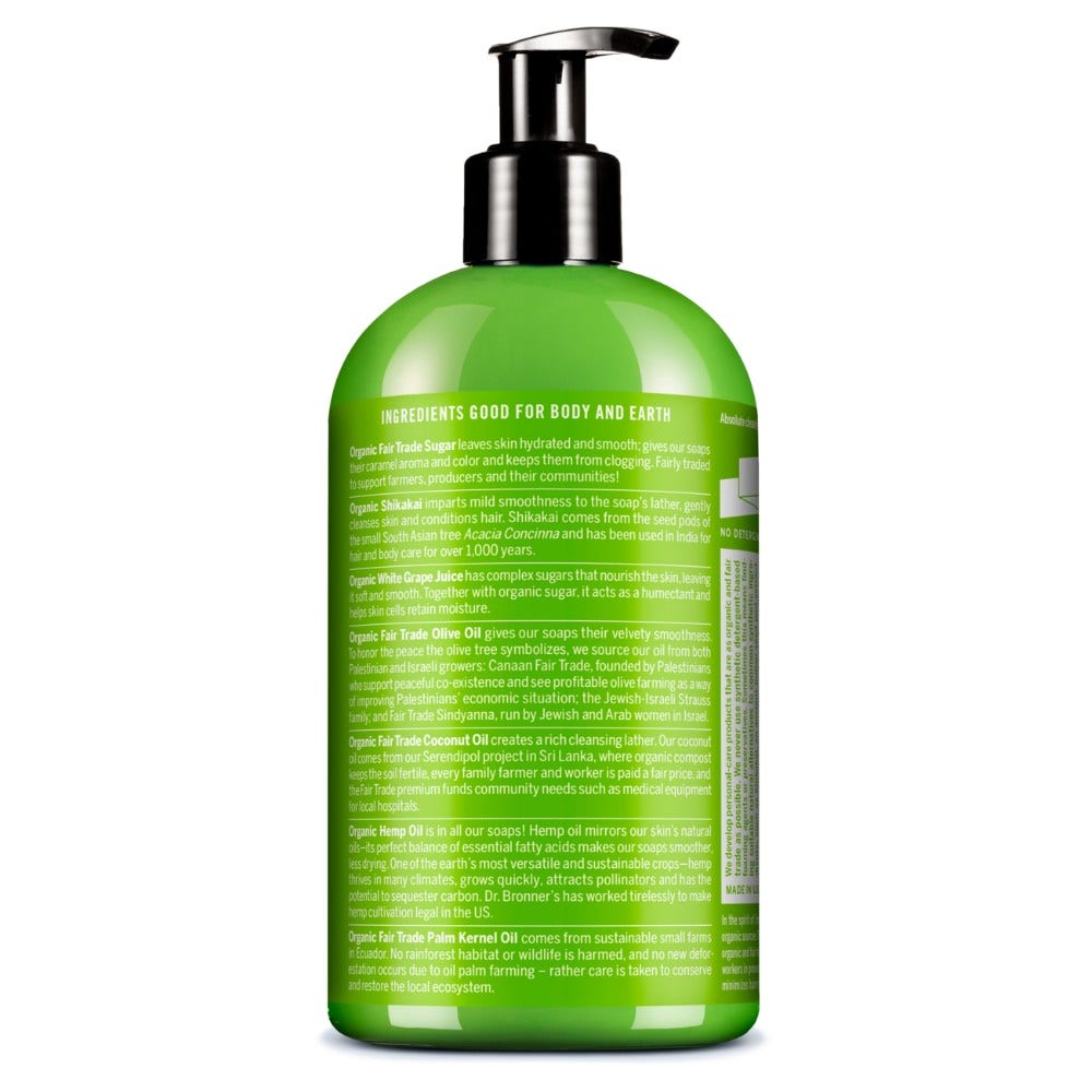 Dr. Bronner's Sapone Di Zucchero Bio Lemongrass&Lime 355ml-3