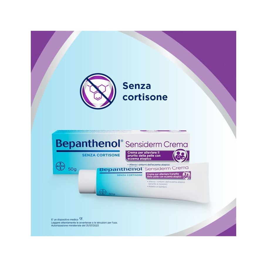 Bepanthenol Sensiderm Crema Lenitiva per Dermatite Atopica Eczema e Prurito Senza Cortisone 50g-18