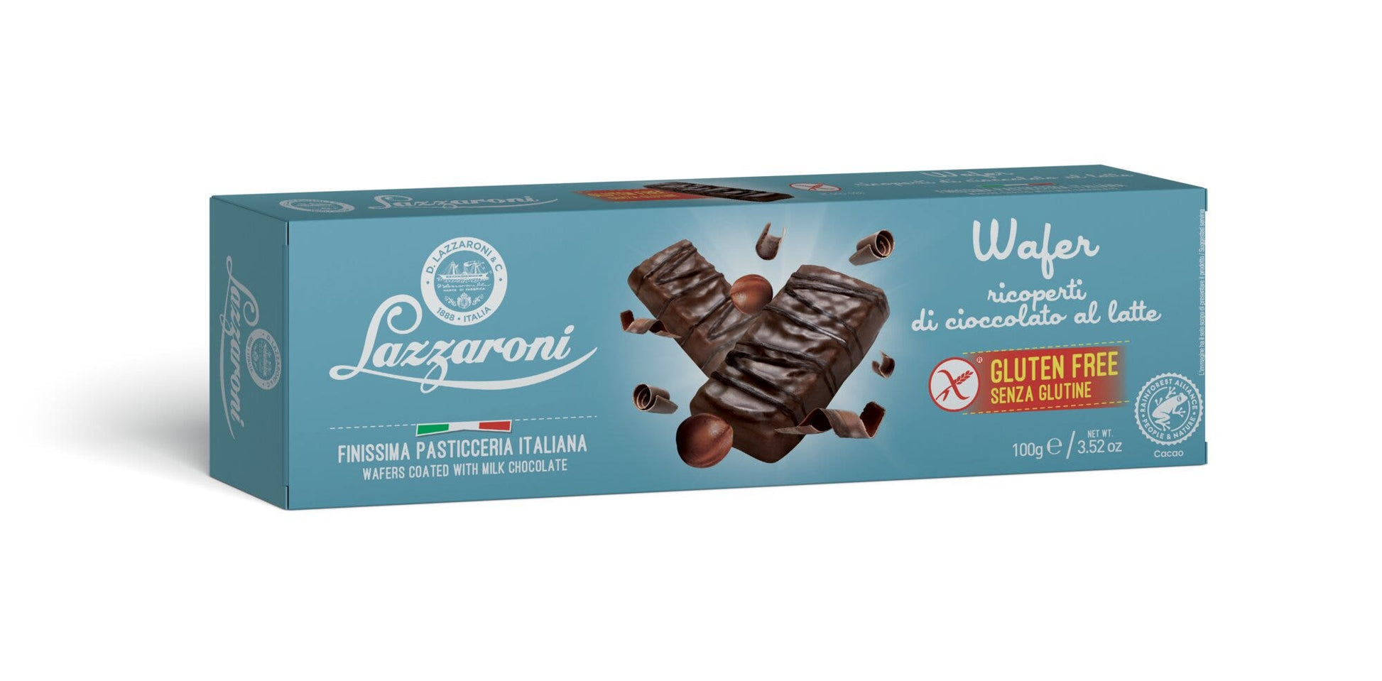 Lazzaroni Wafers Ricoperti Di Cioccolato Senza Glutine 100g-2