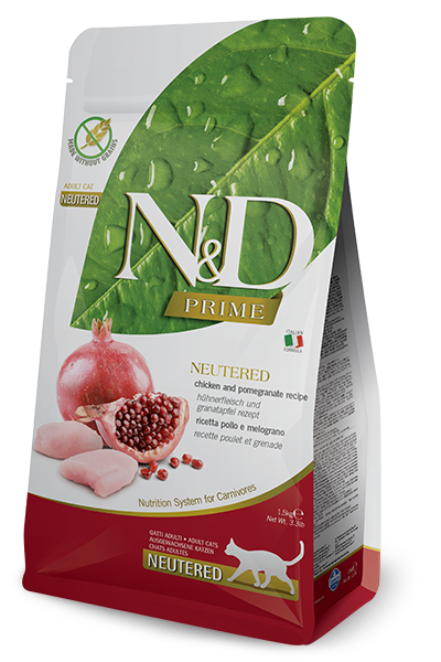 Farmina N&D Prime Neutered Pollo E Melograno Gatti Adulti Sterilizzati Sacco 5kg-1