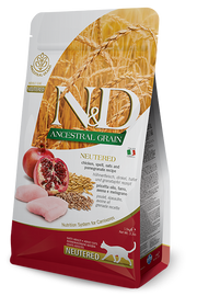 Farmina N&D Ancestral Grain Neutered Pollo E Melograno Gatti Adulti Sterilizzati Sacco 300g-1