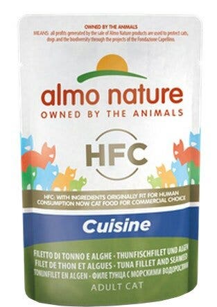 Almo Nature HFC Cuisine Cibo Umido Filetto Di Tonno E Alghe Per Gatti Adulti Bustina 55g-2