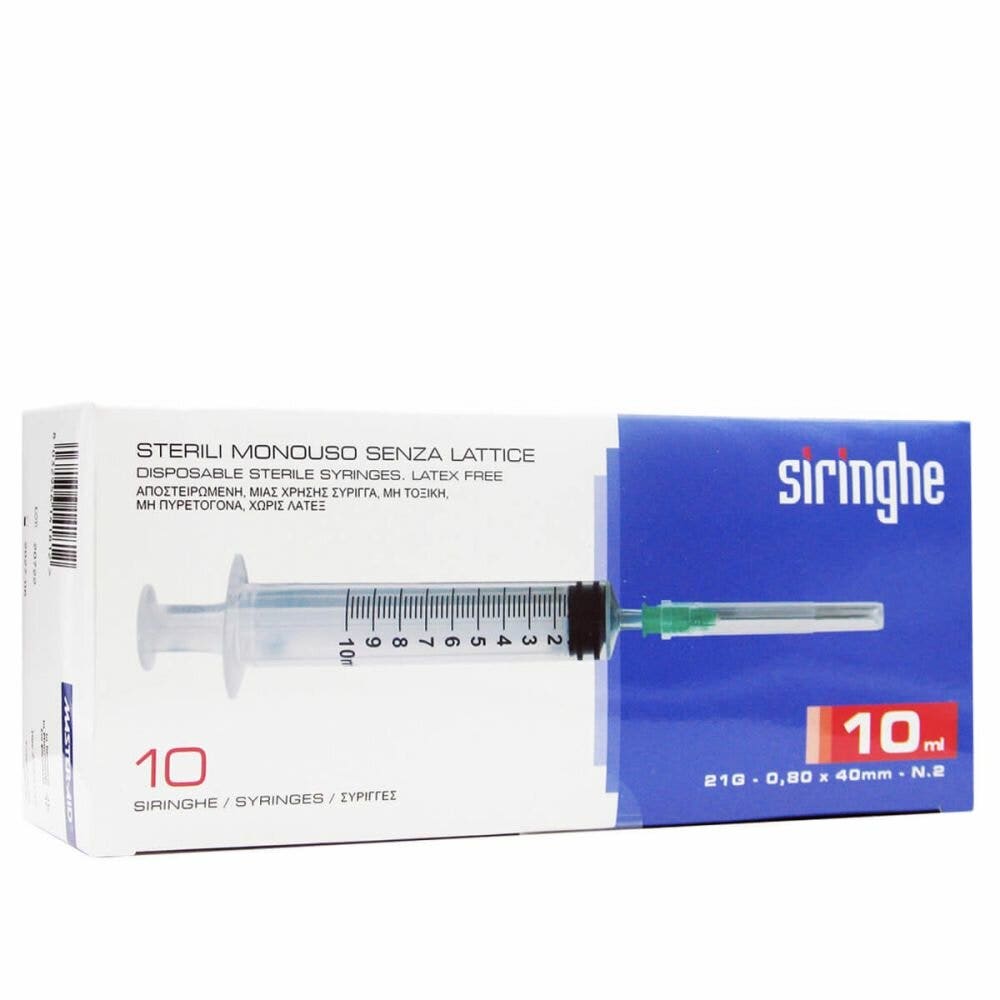 Siringa Per Venipuntura Master-Aid 10ml Gauge 21 10 Pezzi-2