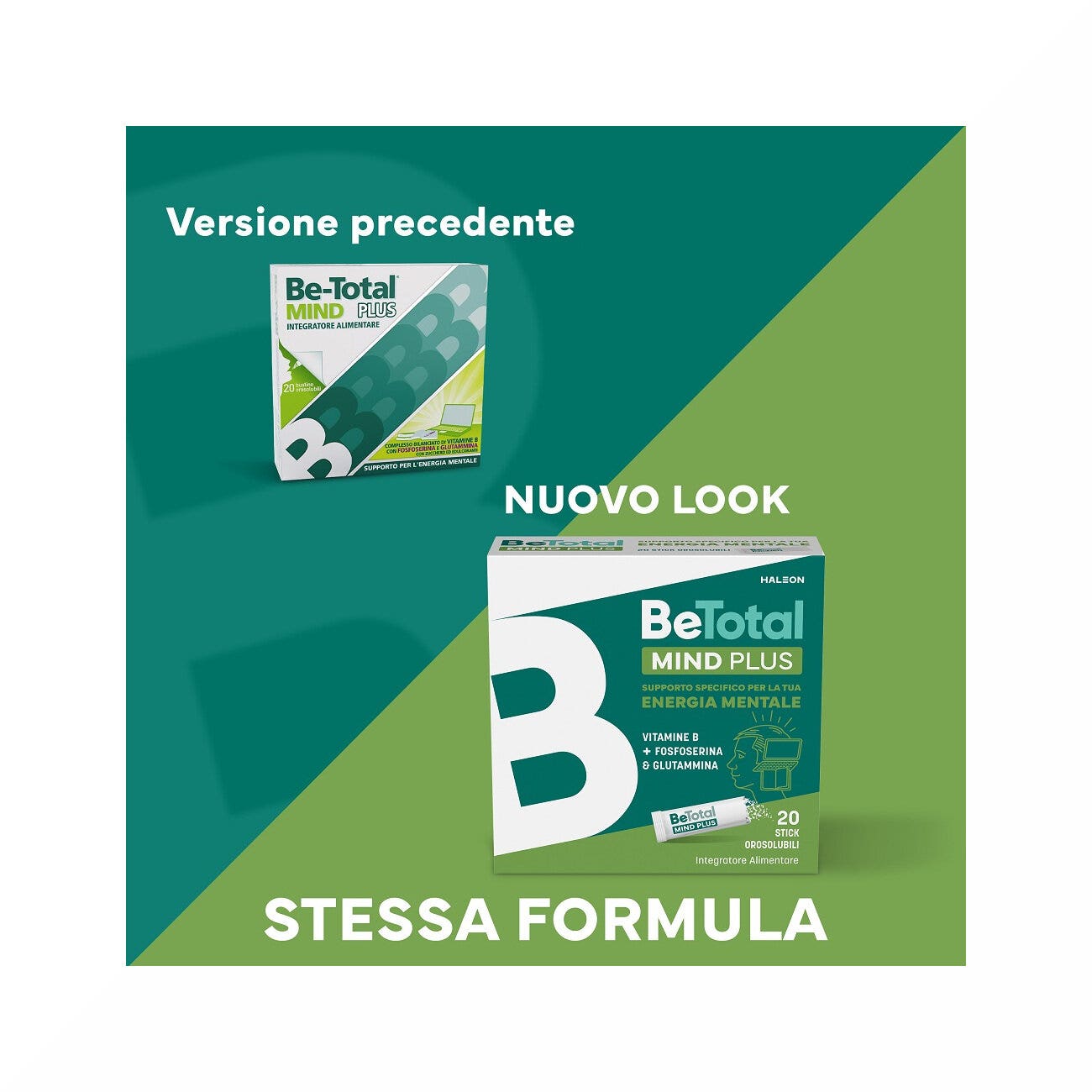 Be-Total Mind Plus Integratore Alimentare Vitamina B Fosfoserina Glutammina Stanchezza Mentale 20 Bustine-2