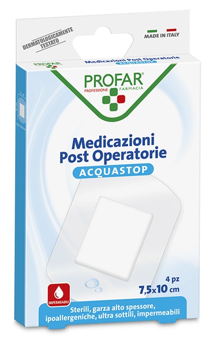 Acquastop Medicazione Post Operatoria 7,5x10 cm Profar Med 4 Pezzi-0