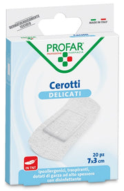 Cerotto Tessuto Non Tessuto Delicato Grandi 7x3 cm 20 Pezzi Profar-0