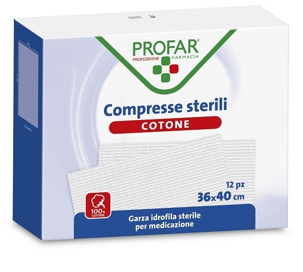 Garza Idrofila Profar Compressa Sterile 36x40 cm 12 Pezzi-0