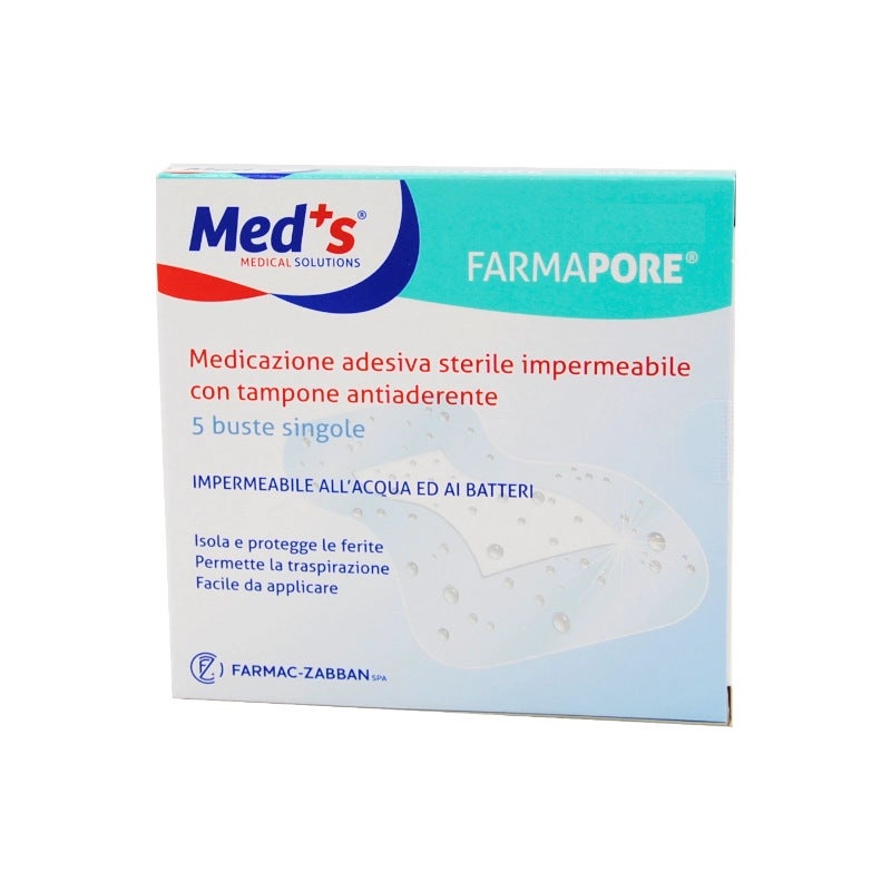 Meds Fermapore Medicazione Adesiva Sterile Impermeabile 10x8cm 5 Pezzi-2