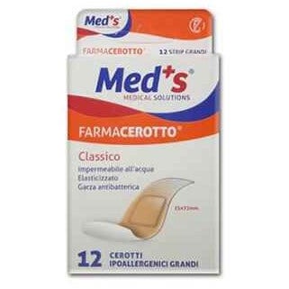 Meds Strips Cerotto Poliuretano Ipoallergenico Classico Grande 12 Pezzi-1